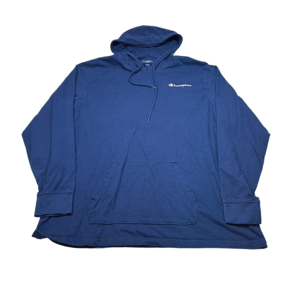 Champion‎ Pullover Hoodie Mens XL Blue Long Sleeve Lightweight Athleticwear